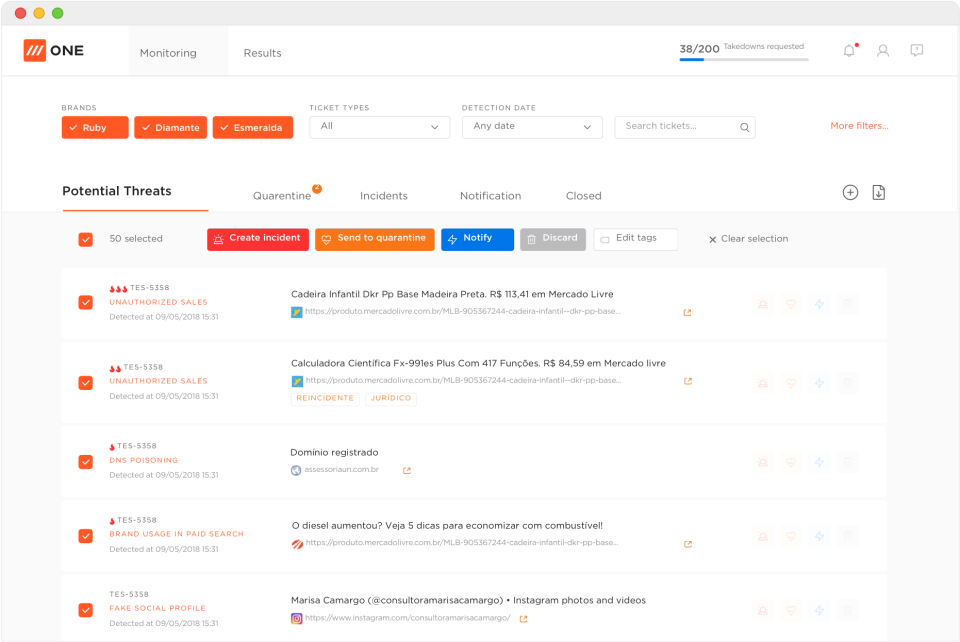 screenshot of Axur One